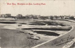 England - England - Dorset - West one Spoils Sea - West Bay - Looking East - CPA