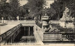 Nimes - der Garten des Brunnens CPA