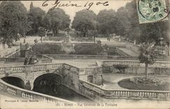 Nimes - Ansicht des Brunnens CPA