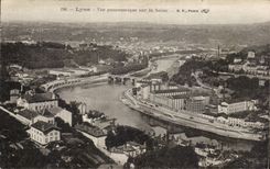 CPA Lyon Panoramic View on the Saone