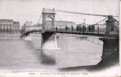 CPA Lyon Footbridge of the college and quays of the Rhone