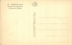 CPA Evreux Apse of the cathedral and garden of the eveche