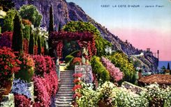 CPA das Mass des Azurblaus bluhte Garten