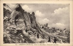 CPA Chamonix Route du Mont Blanc Seracs de la jonction