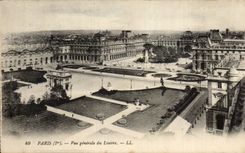 Paris - 1 - Vue Generale du Louvre - CPA 