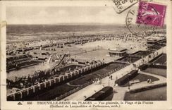 Trouville - Queen of the Beaches - View - the Beach and the Swimming pool - CPA