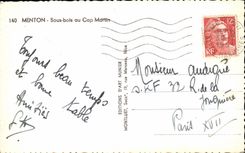 Menton - Under wood in the Cape Martin - CPA