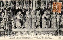 Chartres - the Cathedral - detail - CPA