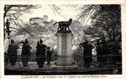 Lourdes - the Martyrdom - Iere Station - CPA