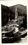 Lourdes - the Basilica and Gave - CPA
