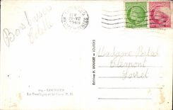 Lourdes - the Basilica and Gave - CPA