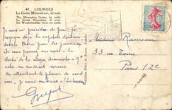 Lourdes - the Miraculous Cave - CPA