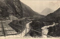 Cauterets - Strasse von Pierrefitte - die Brucke der Eisenbahn - CPA