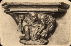 CPA Borough Church of Husks Marital correction Detail of the stalls