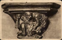 CPA Borough Church of Husks Marital correction Detail of the stalls