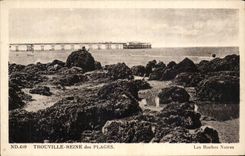 CPA Trouville Queen of the beaches black rocks