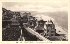 CPA Trouville View towards the beach