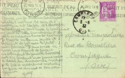 CPA Bourboule Clemenceau Prachtstrasse die Kirche und der Felsen der Feen