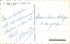 CPA Enters the Pergolas Costume of the country (folklore)