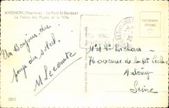 CPSM Avignon Brucke Saint Benezet der Gaumen der Papste und der Stadt