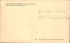 CPA Sande des olonne Sonnenuntergangs zu den Felsen des Saint Nicolas