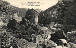 CPA Falls of the Tarn the step of Soucy castling deaf person and the chaos of the hell