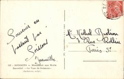 CPSM Soissons War memorial Low the relief vase of Soissons