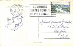 CPSM Lourdes the basilica and the Breton martyrdom