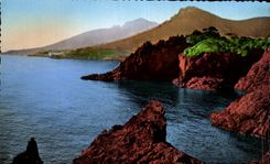 CPSM Saint raphael red rocks in Trayas