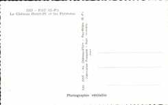 CPSM Pau das Schloss Henri IV und die Pyrenees