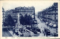 CPA Lyon places Republic and street of president Carnot
