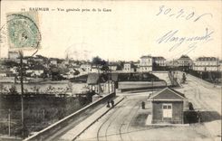CPA Saumur View taken of the station
