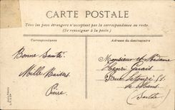 CPA Angers military music with the garden of the Email