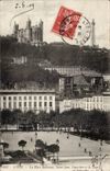 CPA Lyon the place Bellecour Saint Jean Fourviere and the tower