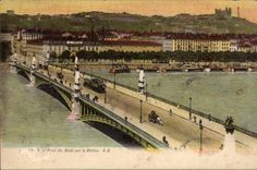 CPA Lyon bridge of the South on the Rhone