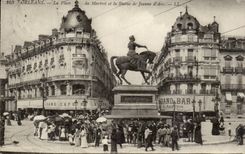 CPA Orleans the place of Martroi and Statue of Jeanne of arc