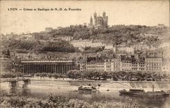 Lyon CPA Slope and Nd basilica of Fourviere