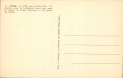 Lyon CPA the city seen of Fourviere