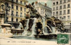 Lyon CPA the Bartholdi fountain