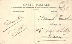 CPA Pont-l'Ev4eque cheese the street St Melaine and the station of the national stud farm of the pine Horses Horse Horse