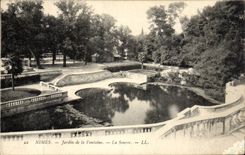 Garten Nimes-CPA des Brunnens die Quelle