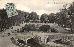 Garten Nimes-CPA des Brunnens