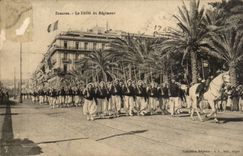 Algeria Algiers CPA Zouaves the procession of the Militaria regiment