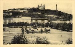 Lyon CPA Places Bellecour and slope of Fourviere