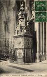 Interior Lyon CPA of the cathedral St Jean the clock