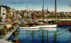 CPA Cannes the quay Saint Pierre