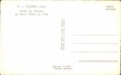 CPA Castres Garden of the eveche at the bottom the town hall