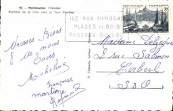 CPSM Noirmoutier Felsen des Masses in Richtung zum Plantier ragen hoch