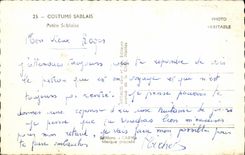 CPSM Kostum versandete kleines sablaise Folklore-Kostum