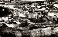 CPSM caves of Arcy on Cure a corner of the waves of the sea